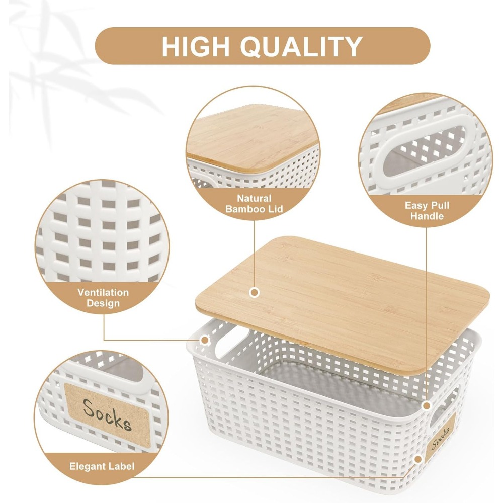 Set of Six Stackable Plastic S - Stackable Pantry Bin avis et prix