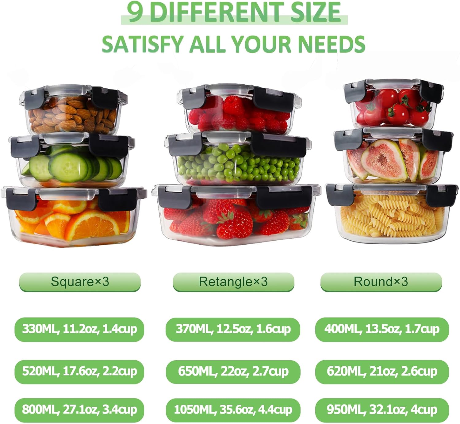 18-Piece Glass Food Storage Co - Food Storage Oven Safe avis et prix