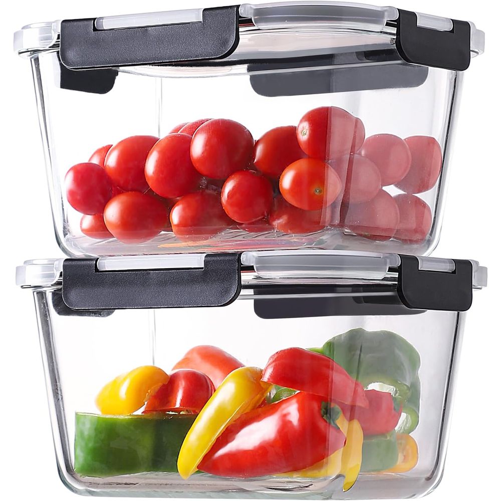 4-Piece 63oz Glass Food Storag - Food Storage Oven Safe avis et prix