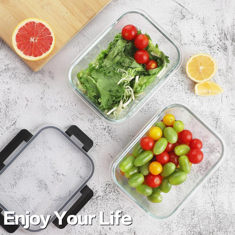 4-Piece 63oz Glass Food Storag - Food Storage Oven Safe avis et prix