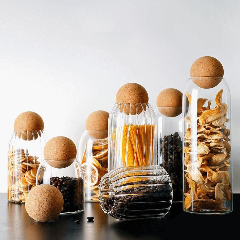 storage glass jar with wooden  - Food Storage Lidl avis et prix