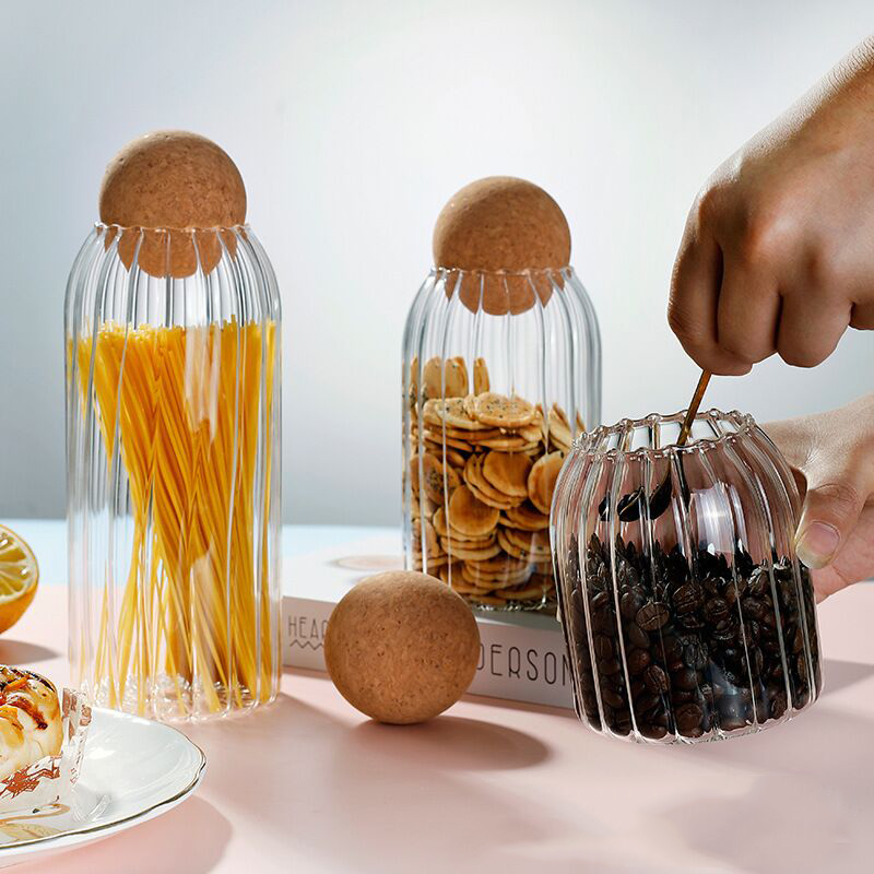 storage glass jar with wooden  - Food Storage Lidl avis et prix