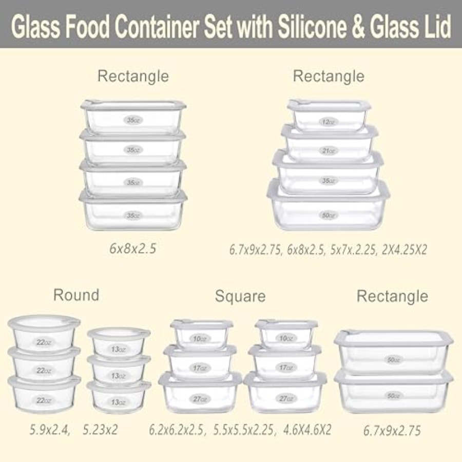 Glass Food Containers with Gla - Food Storage Lidl avis et prix
