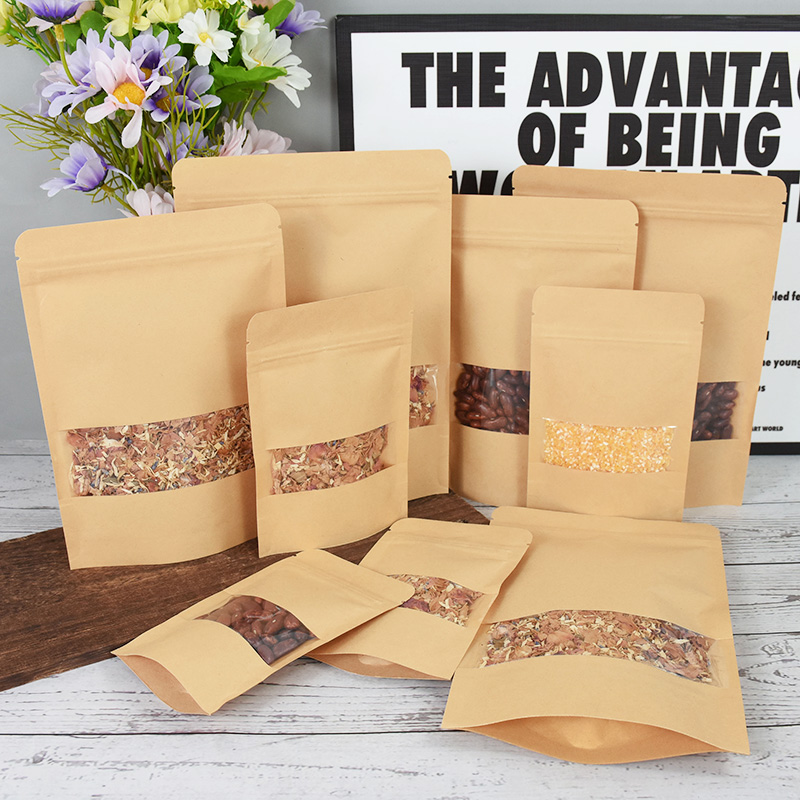 20/50pcs Kraft Paper Zip Lock  - Food Storage Zipper Bags avis et prix