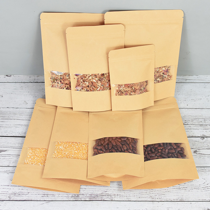 20/50pcs Kraft Paper Zip Lock  - Food Storage Zipper Bags avis et prix