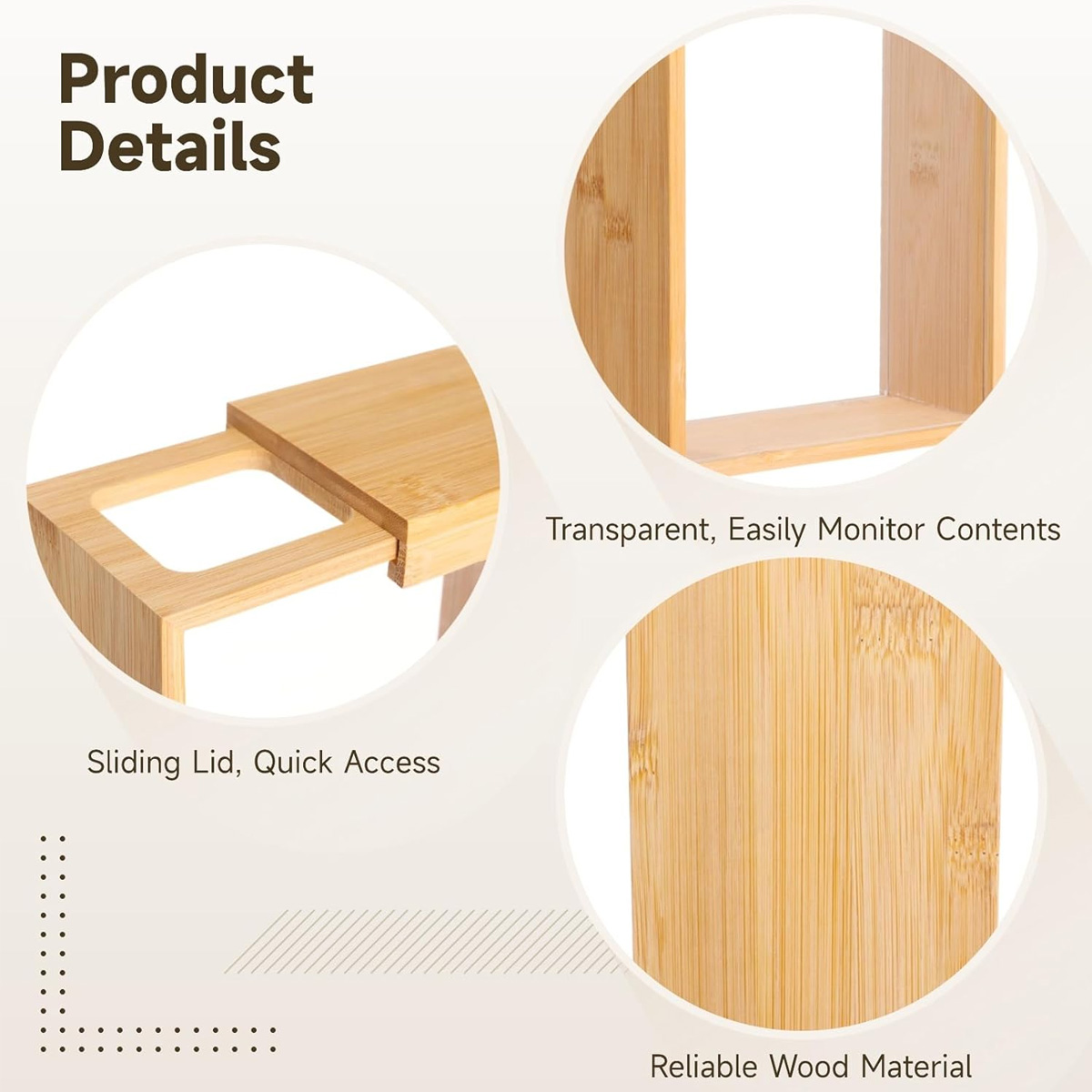 E9 1Pcs Bamboo Cereal Rice Sto - Food Storage Lidl avis et prix