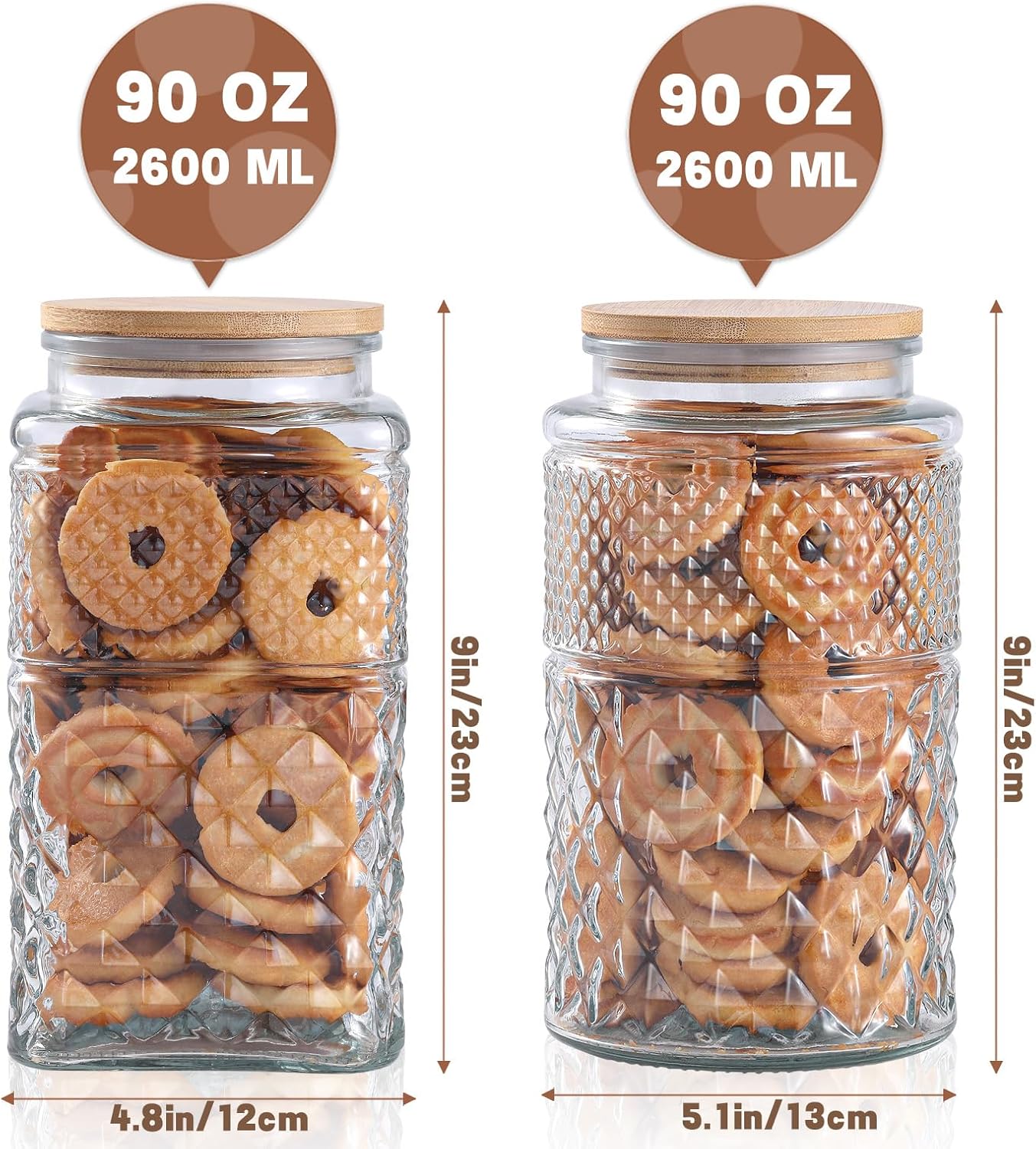 0.7Gallon/2600ml Glass Cookie  - Food Storage Airtight avis et prix