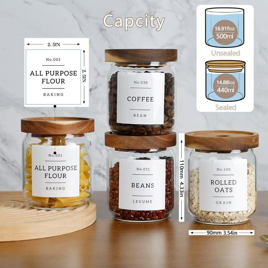 16 OZ Stackable Glass Food Sto - Food Storage Label avis et prix