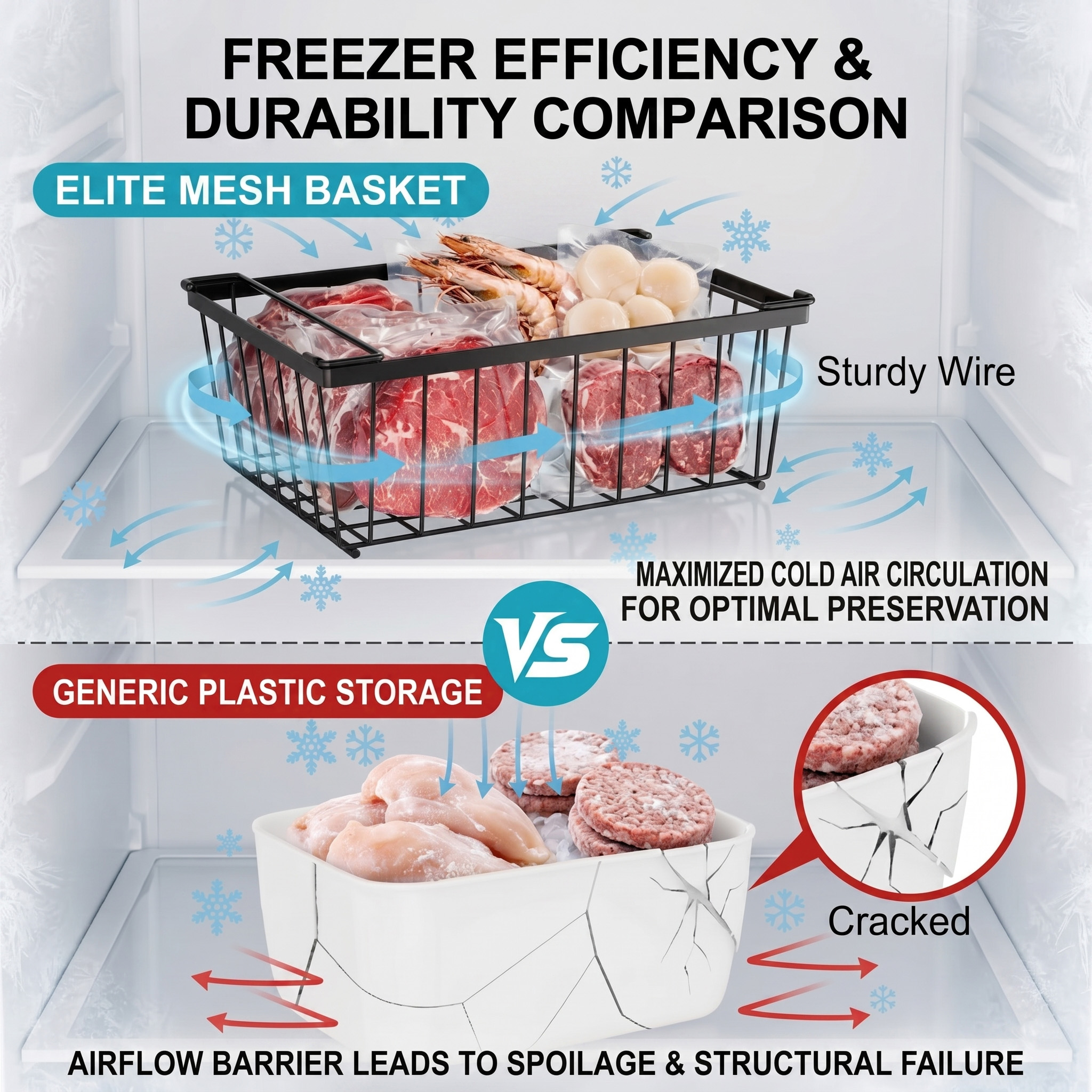 4 Pack Stackable Deep Freezer  - Stackable Pantry Bin avis et prix