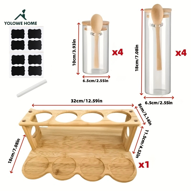 8-Piece Glass Storage Containe - Food Storage Label avis et prix