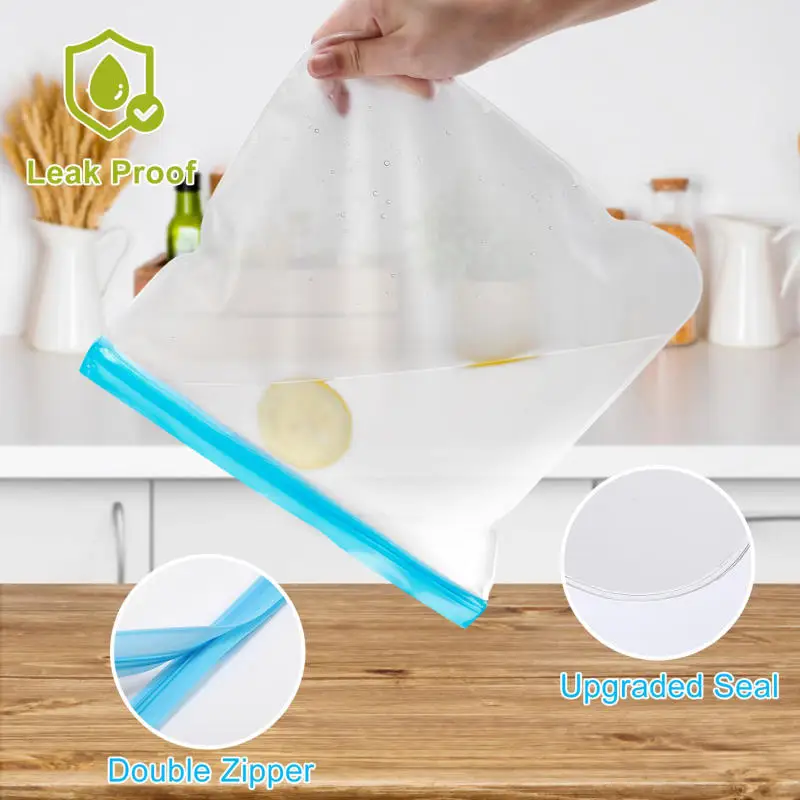 Thickened PEVA Food Bag Reusab - Food Storage Ziploc Bags avis et prix