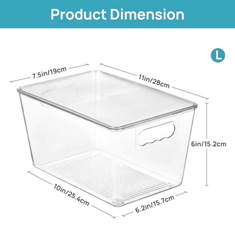 8 Pack Clear Stackable Storage - Stackable Pantry Bin avis et prix