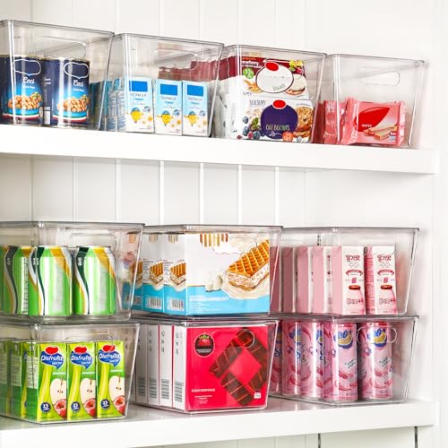 8 Pack Clear Stackable Storage - Stackable Pantry Bin avis et prix