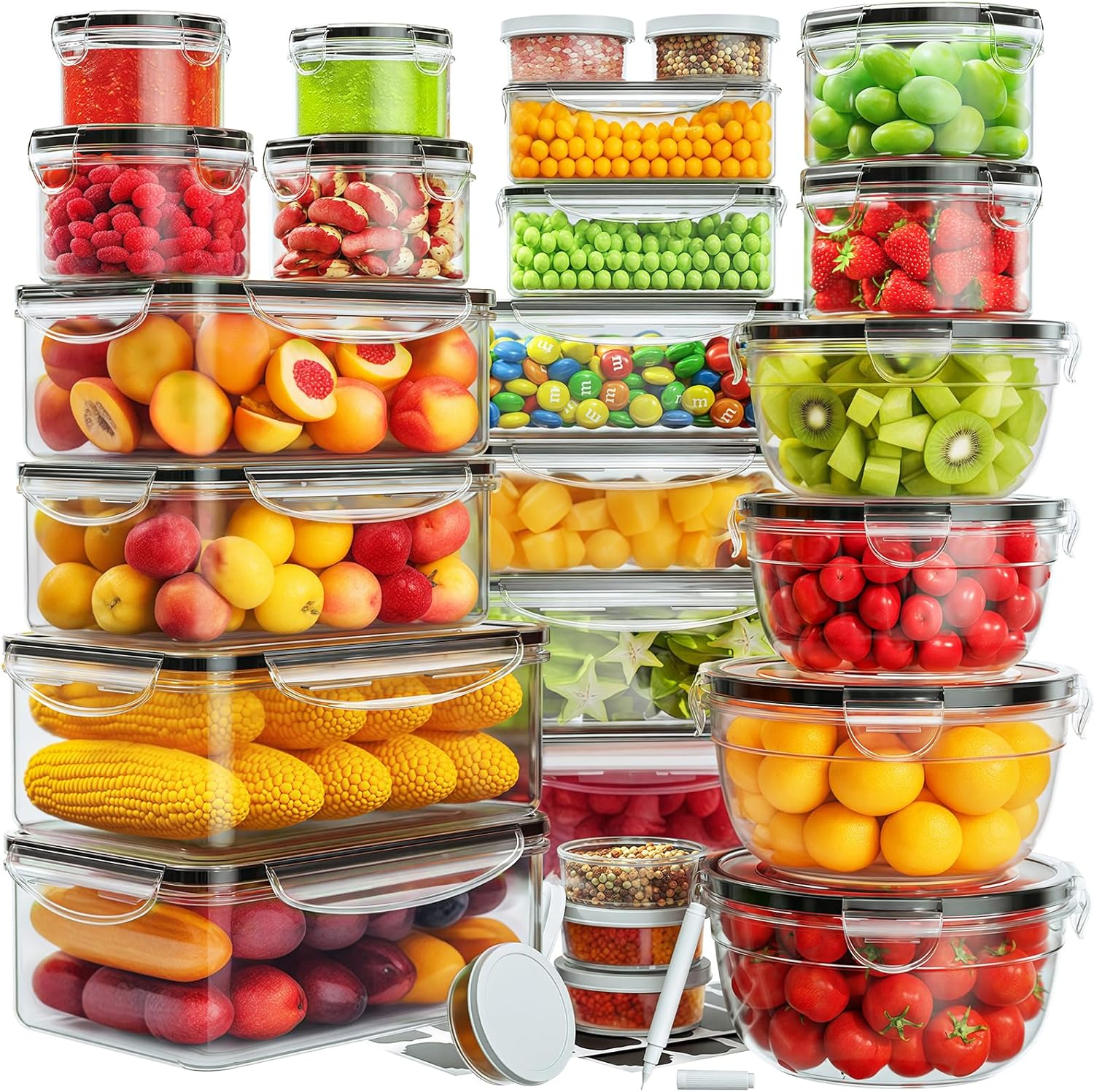 52 PCS Food Storage Containers - Food Storage Airtight avis et prix