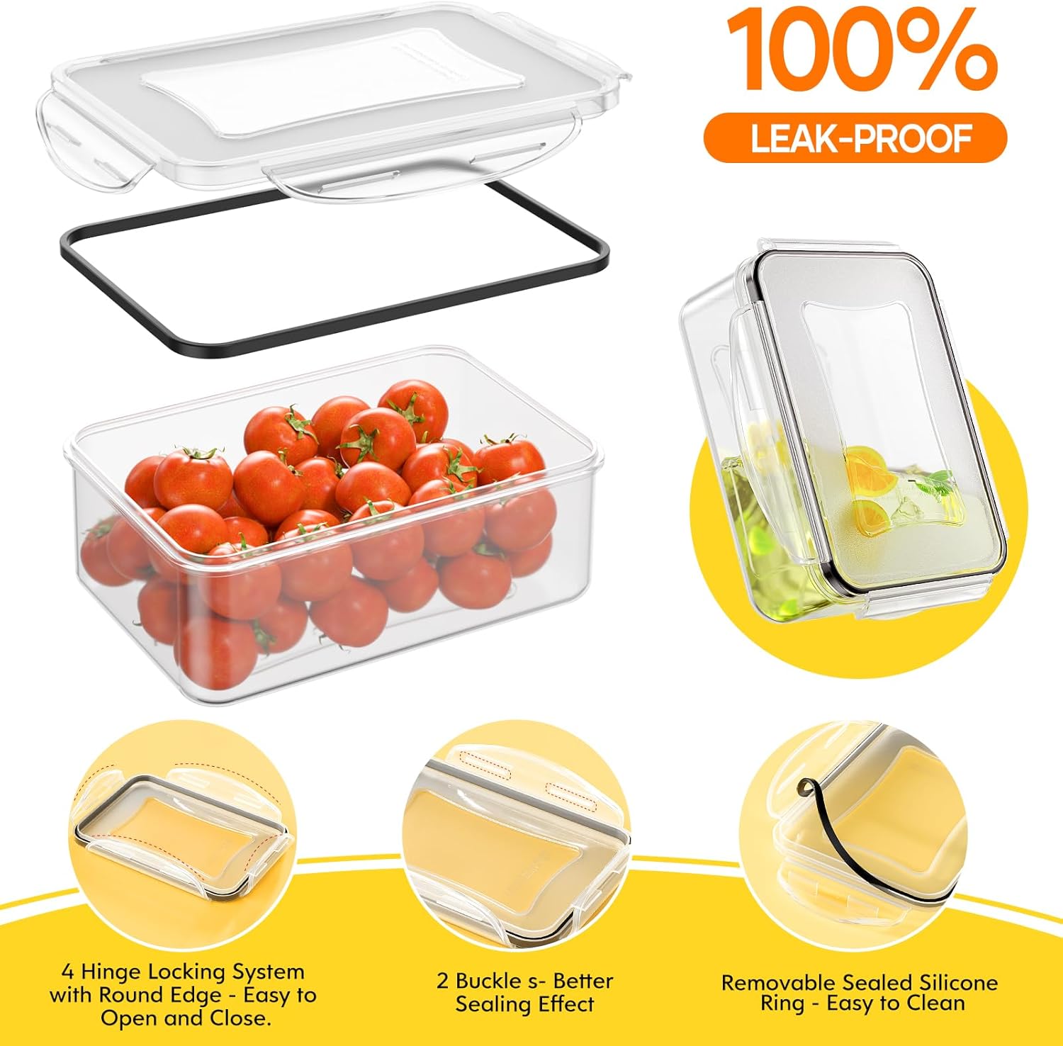 52 PCS Food Storage Containers - Food Storage Airtight avis et prix
