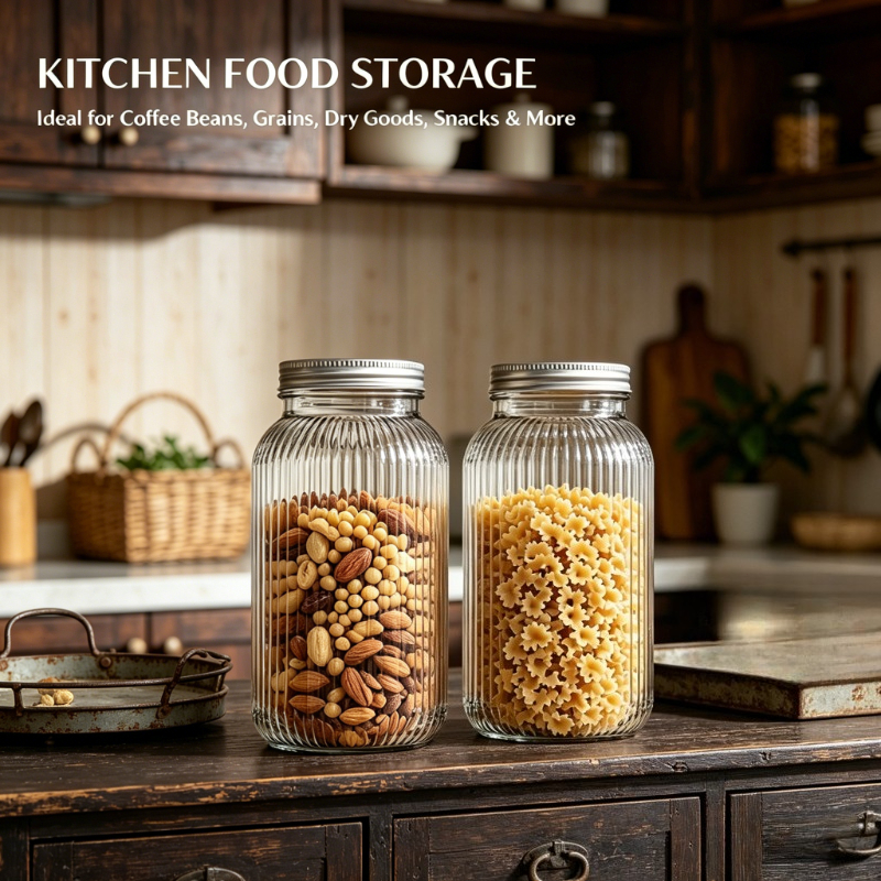 2PCS Wide-Mouth Glass Mason Ja - Food Storage Lidl avis et prix
