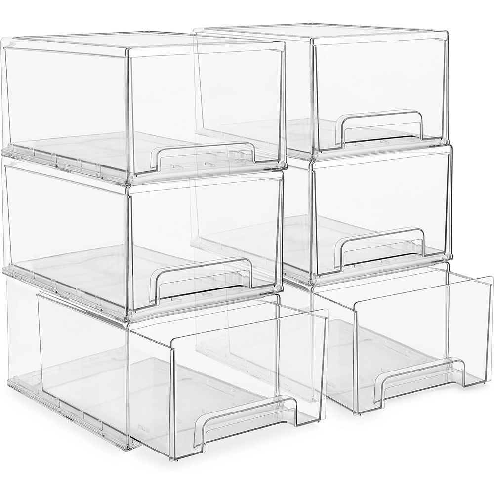6-Pack Clear Stackable Storage - Stackable Pantry Bin avis et prix