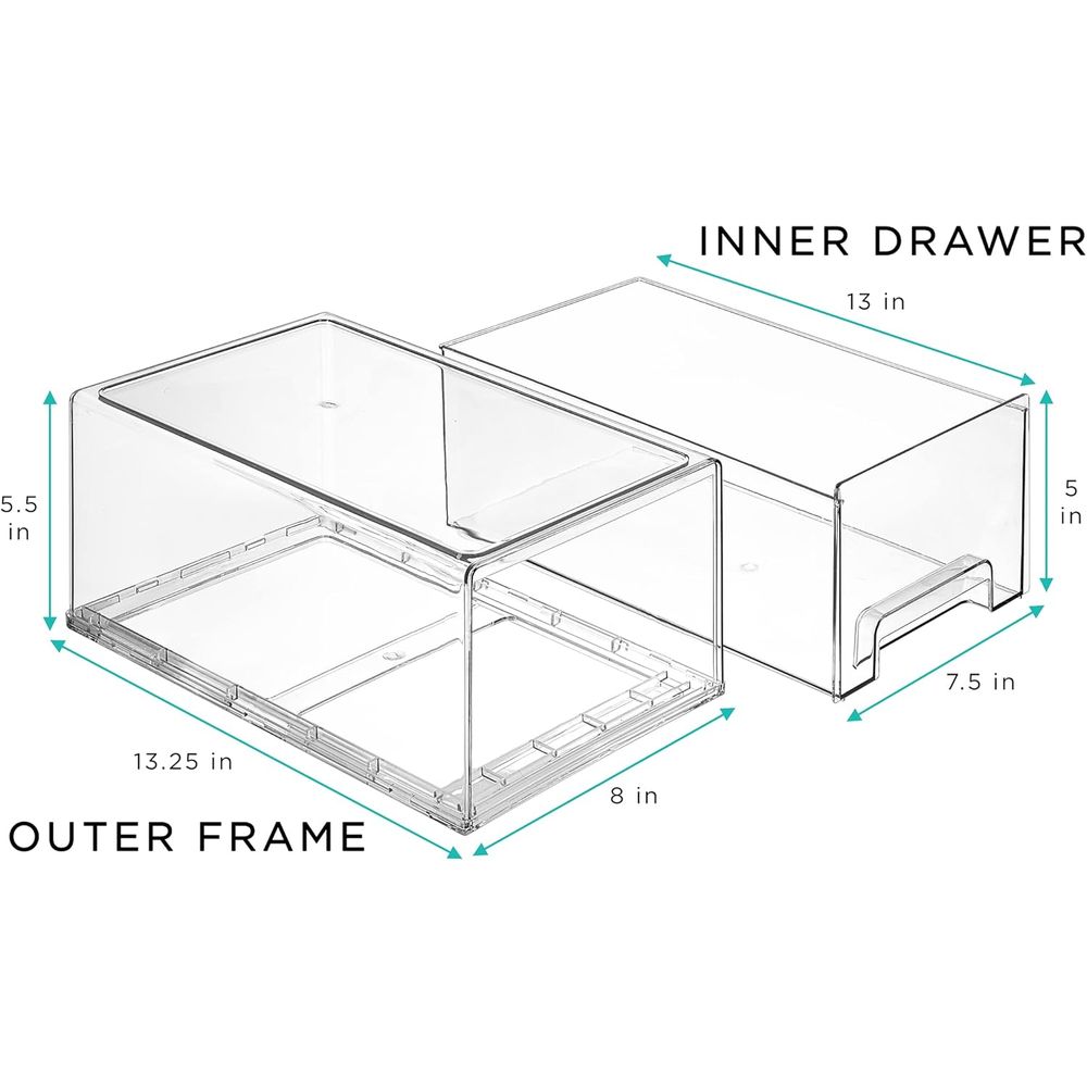 6-Pack Clear Stackable Storage - Stackable Pantry Bin avis et prix