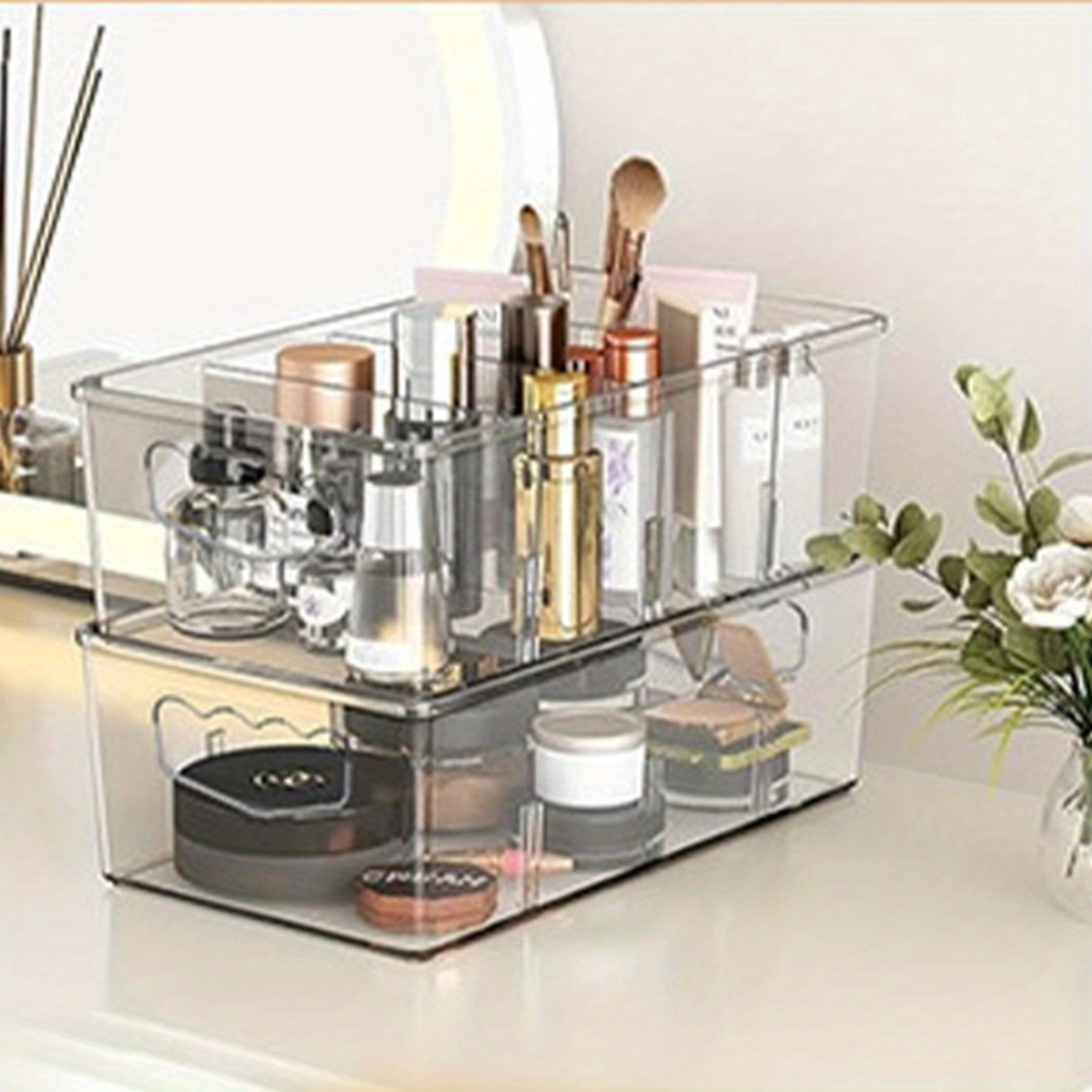 Clear Storage Organizer Bins 4 - Stackable Pantry Bin avis et prix