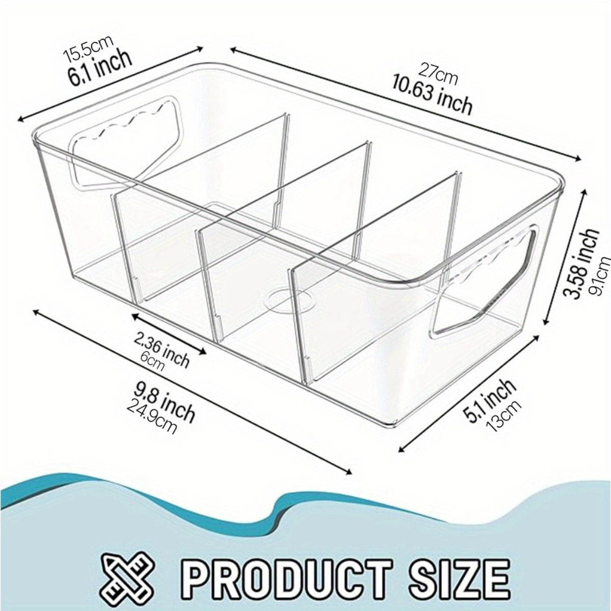 Clear Storage Organizer Bins 4 - Stackable Pantry Bin avis et prix