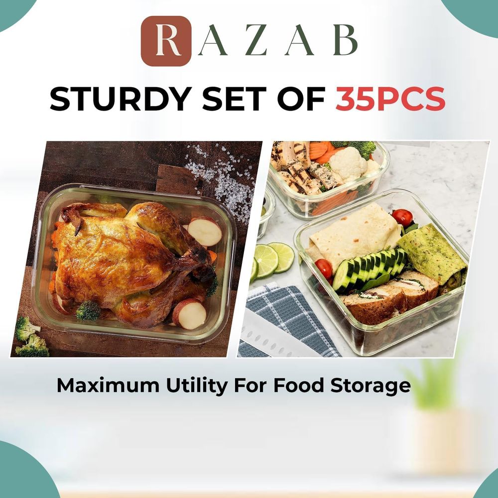 Pc Set Glass Food Storage Cont - Food Storage Box avis et prix