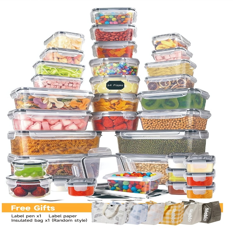 48PCS BPA-Free Food Storage Se - Food Storage Label avis et prix