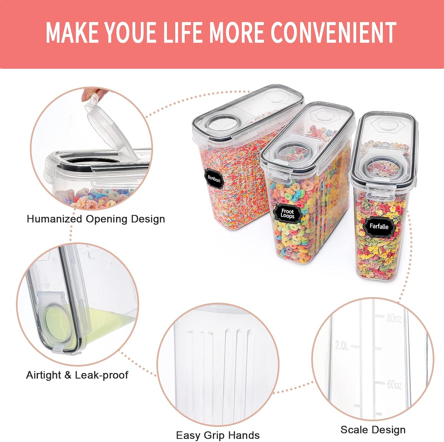 8-Piece Airtight Food Storage  - Food Storage Label avis et prix