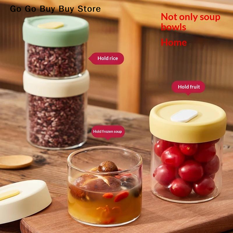 【ST】1Pc 240/400ML Glass Food S - Food Storage With Lids avis et prix
