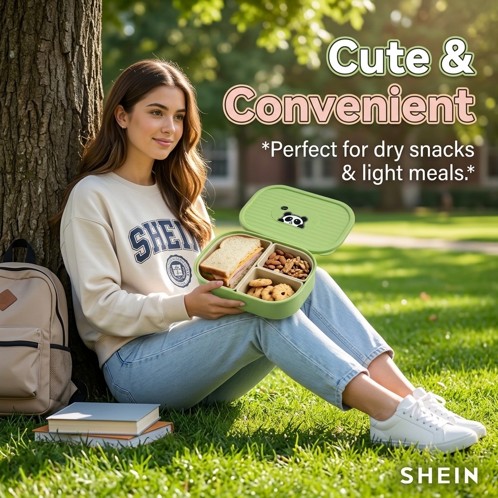 Cute Plastic Divided Lunch Box - Food Storage Oven Safe avis et prix