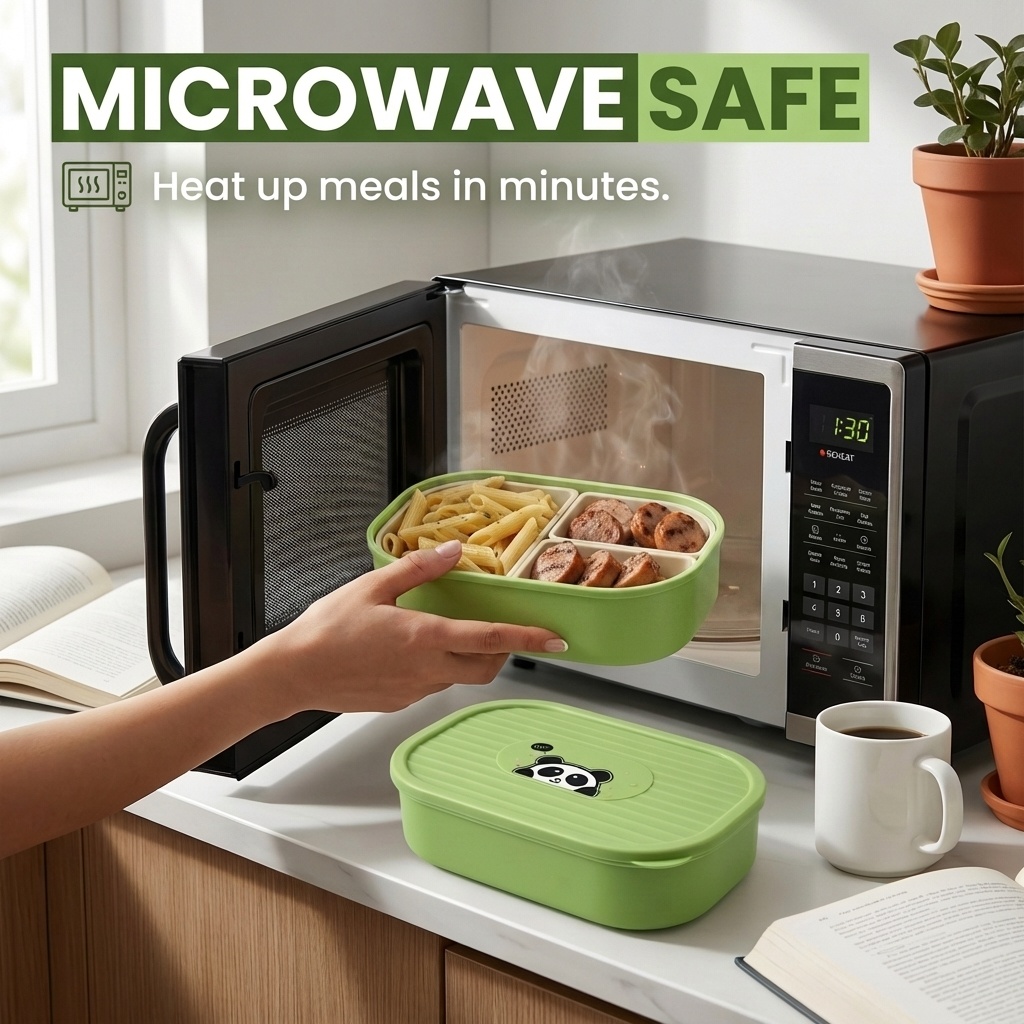Cute Plastic Divided Lunch Box - Food Storage Oven Safe avis et prix