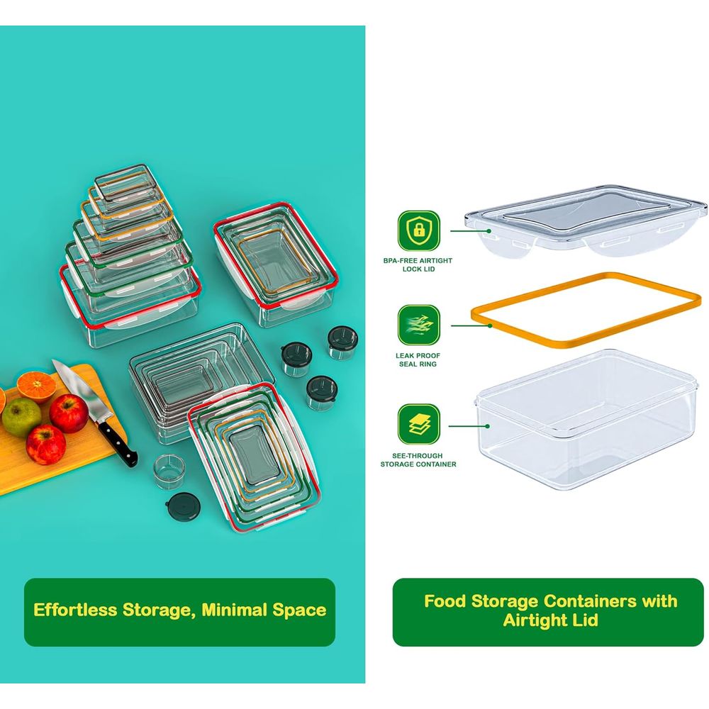70 Pcs Large Food Storage Cont - Food Storage Box avis et prix