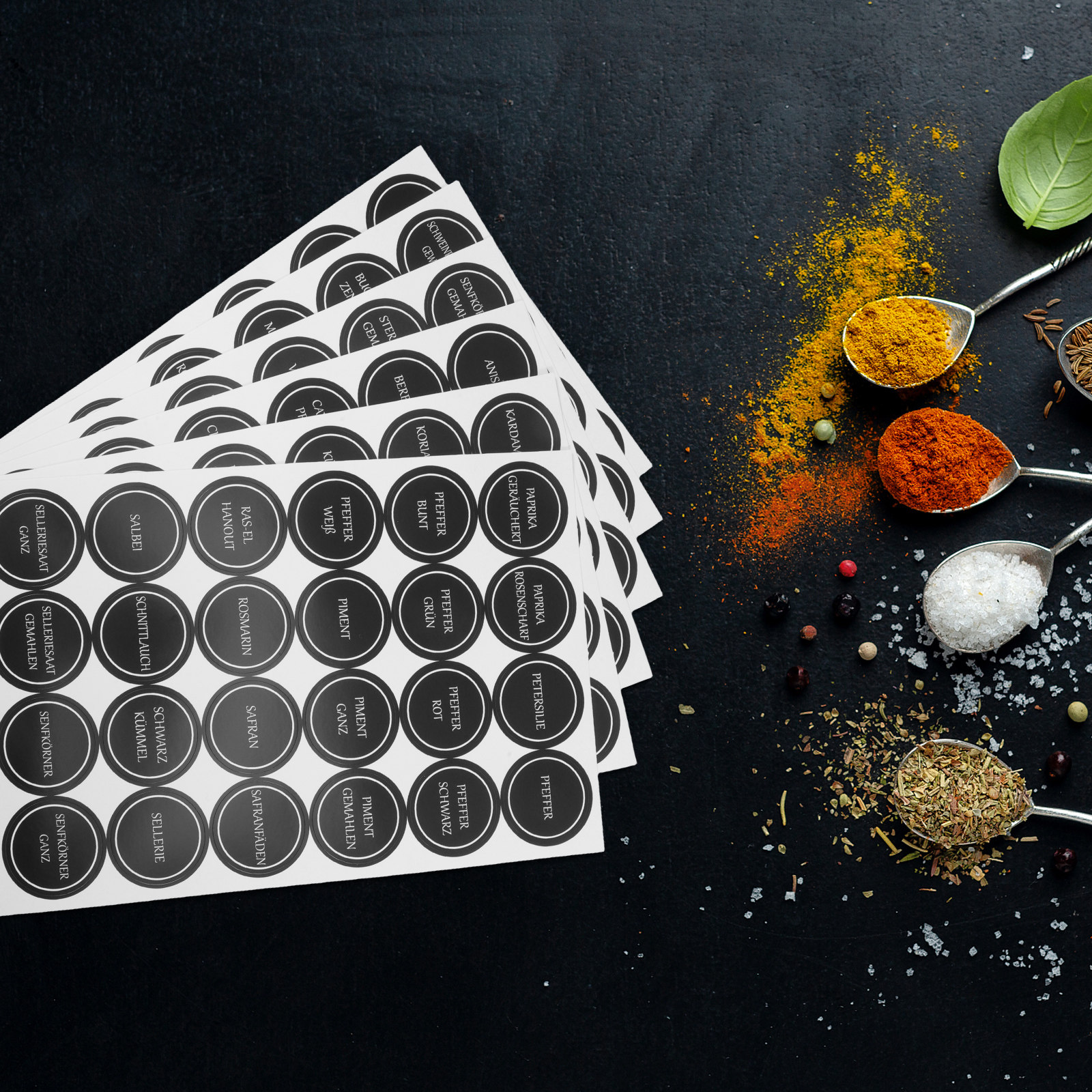 6 Sheets Round Spice Jar Label - Food Storage Label avis et prix