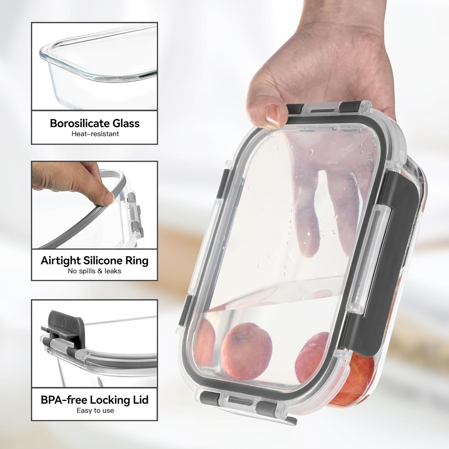 Glass Food Storage Containers, - Food Storage Box avis et prix