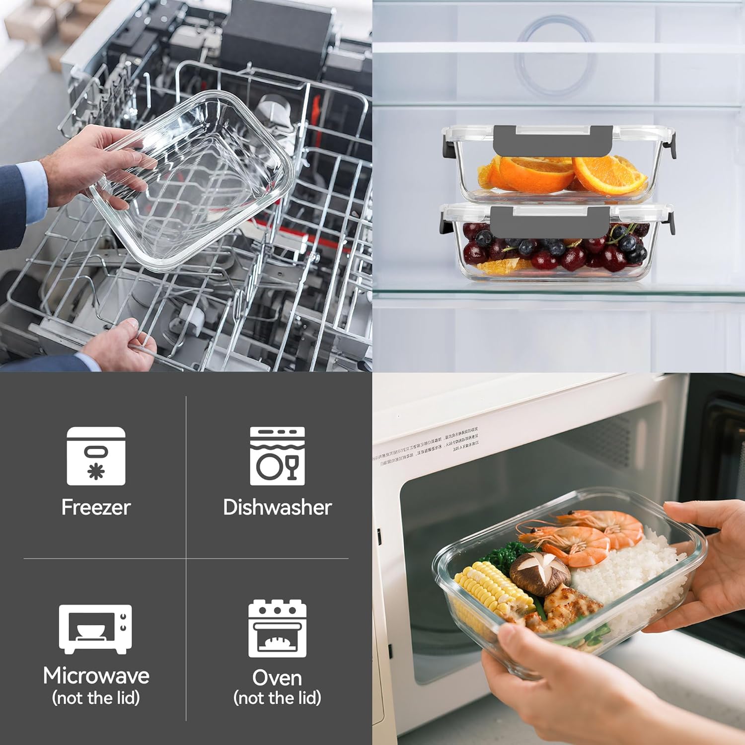 Glass Food Storage Containers, - Food Storage Box avis et prix