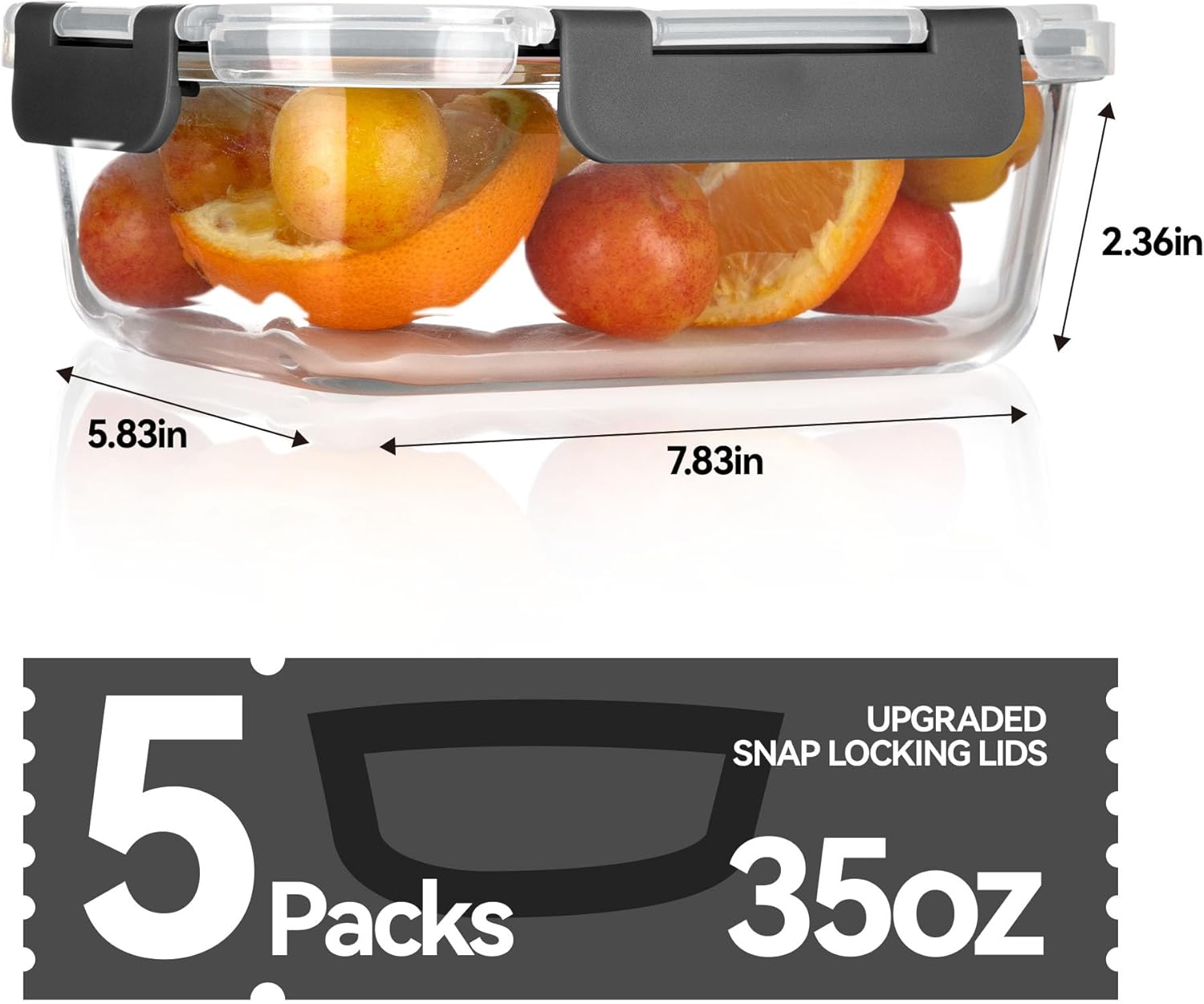 Glass Food Storage Containers, - Food Storage Box avis et prix